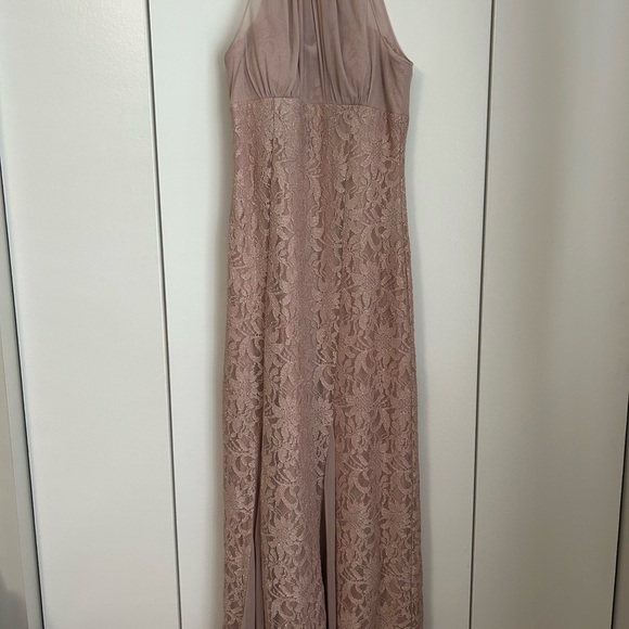 Sparkling Lace Maxi Dress in Blush Pink - Picture 1 of 4